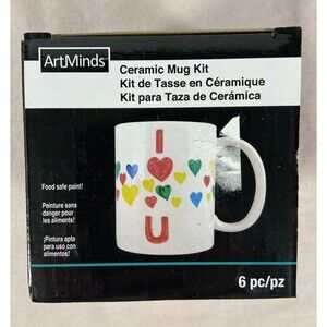 ArtMinds Ceramic Mug 6 Piece Paint Kit NEW